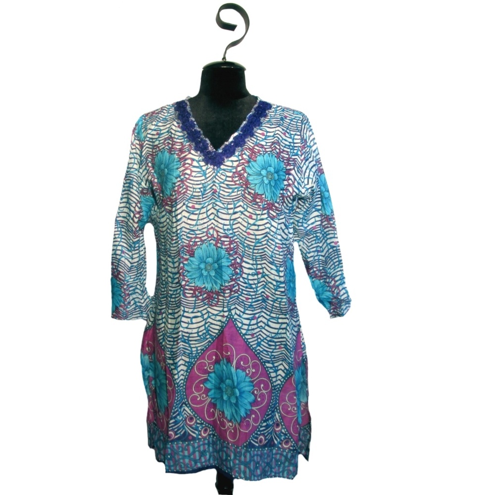 Unit 1 Casuals Blue Purple Swim Cover Up ~ M